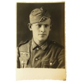 Portrait of a German soldier in field uniform